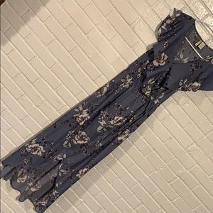Flower print maxi dress
